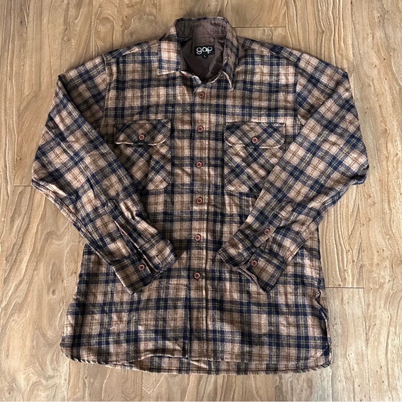 **GAP** vintage 1970s flannel shirt SIZE LARGE - Picture 2 of 5